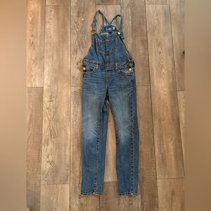 Old Navy Kids Medium Blue Denim Overalls with Copper Hardware